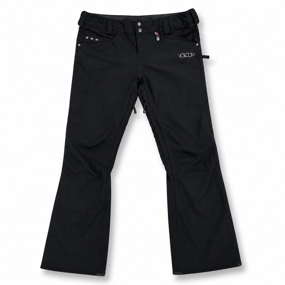 Volcom Nimbus Black Stretch Slim Snowboard Pants Medium 15k Waterproof